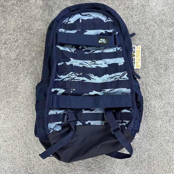 Nike Sportswear SB RPM Backpack Blue Camo Tactical Utility Daypack